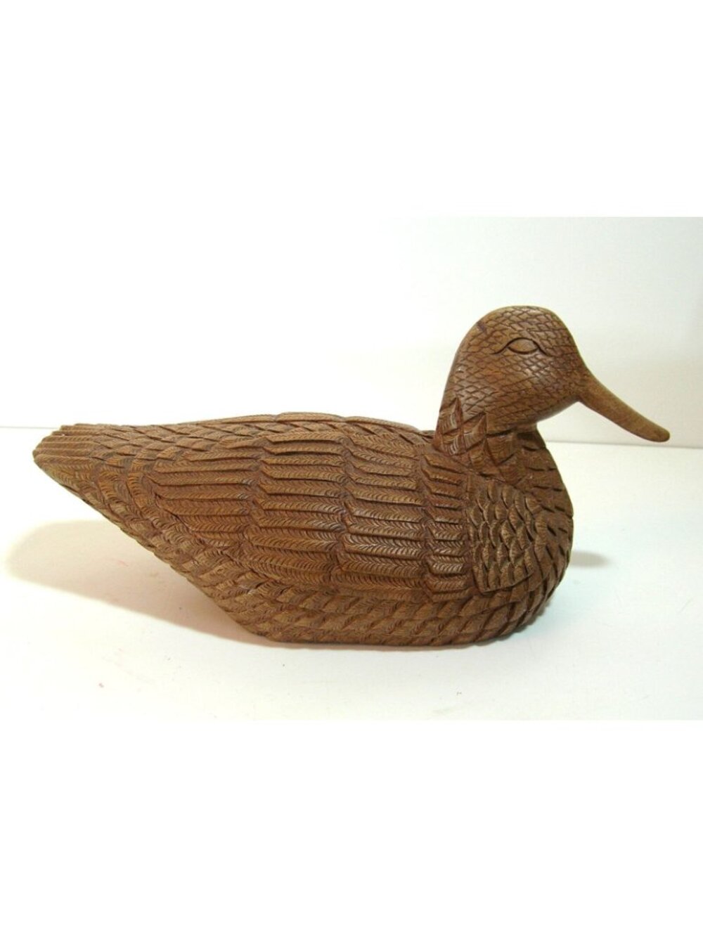 Duck Decoy, Hand Carved Wood Duck - Picture 2 of 6